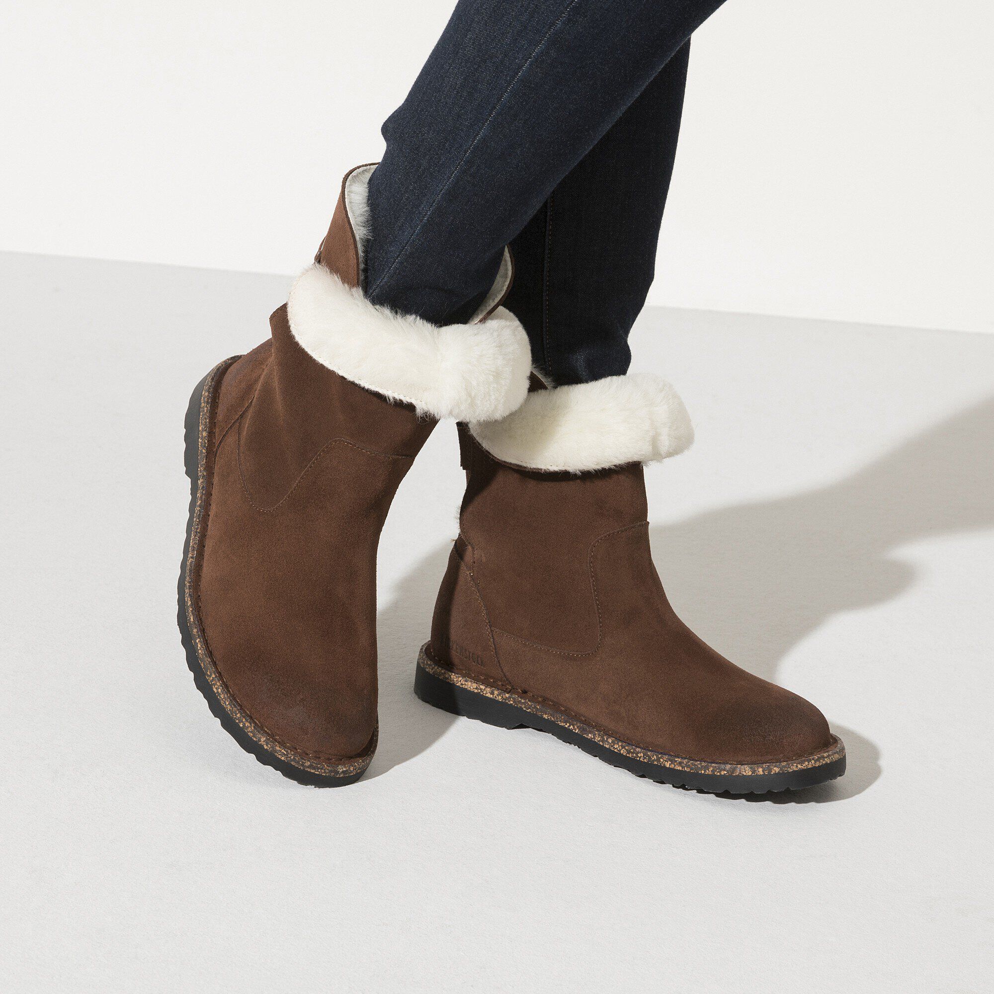 Uppsala Shearling Suede Leather Espresso