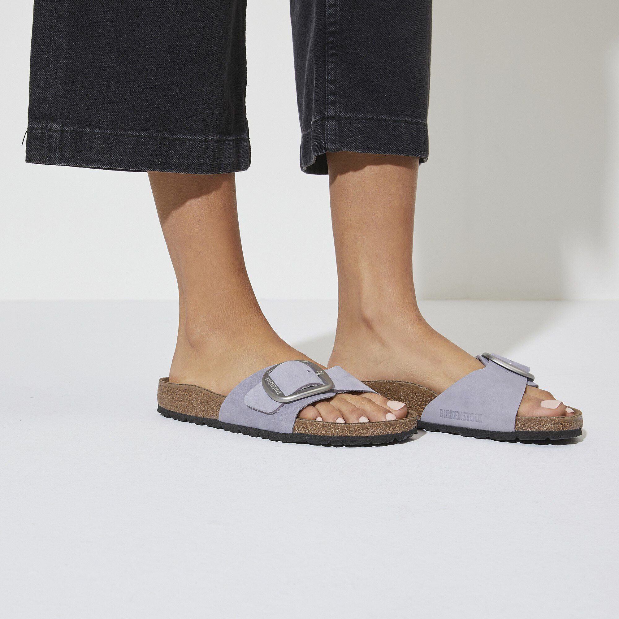 Madrid Big Buckle Nubuck Leather Purple Fog