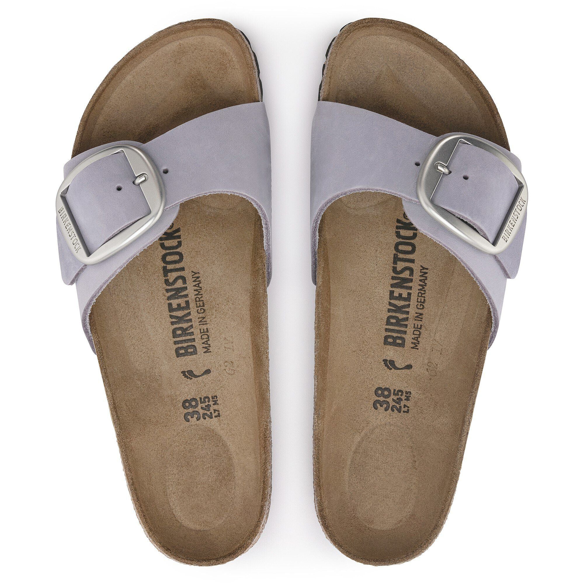 Madrid Big Buckle Nubuck Leather Purple Fog
