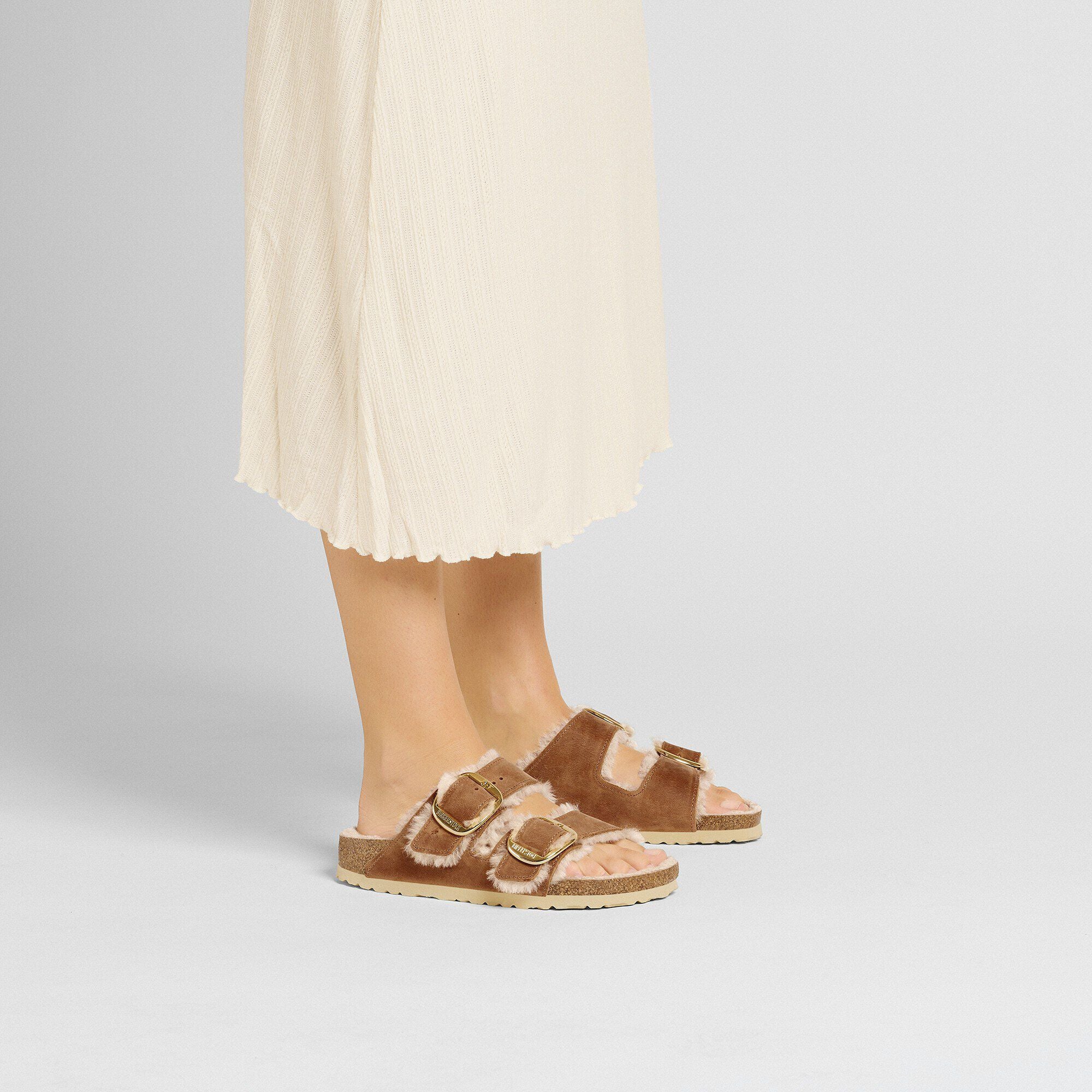 Arizona Big Buckle Shearling Natural Leather Oiled