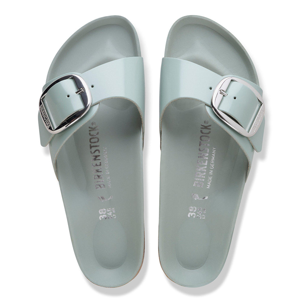 Madrid Big Buckle Natural Leather Patent